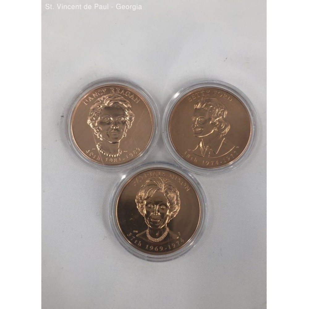 2016 First Spouse Bronze Medal Set In‎ Capsules Great Condition Complete Set 3/3